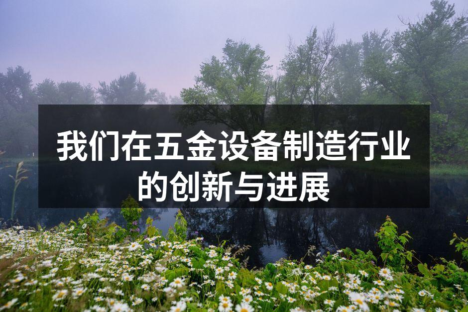 我们在五金设备制造行业的创新与进展
