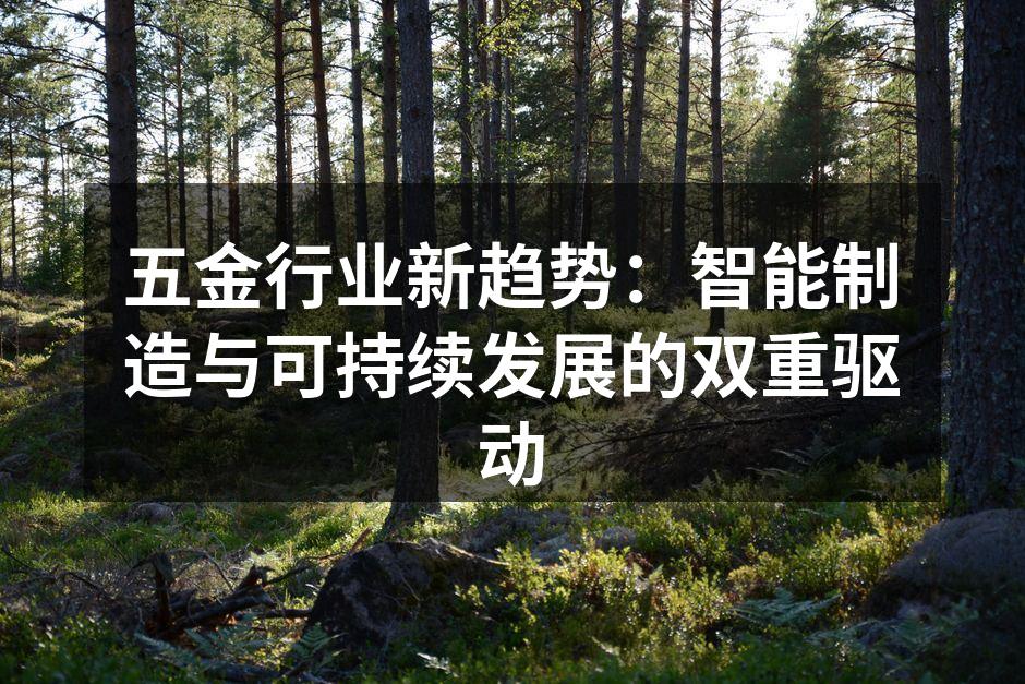 五金行业新趋势:智能制造与可持续发展的双重驱动