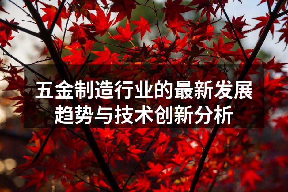 五金制造行业的最新发展趋势与技术创新分析